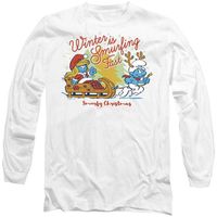 the smurfs camiseta manga larga winter is smurfing fast para mujer