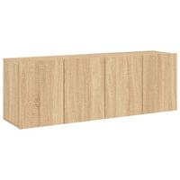 muebles para tv de pared 2 unidades roble sonoma 60x30x41 cm vidaxl