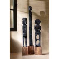 estatua kuru de madera negra 20x20x160 cm