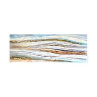 cuadro lienzo - pintura original abstracta tonos azules 160x60cm