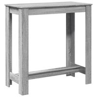 mesa alta de bar madera ingenieria gris sonoma 102x50x1035 cm