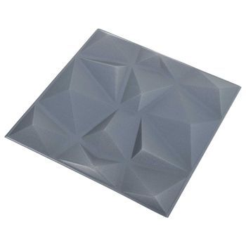 Paneles De Pared 48 Uds. 50 X 50 Cm Gris Diamante Espuma Xps Vidaxl