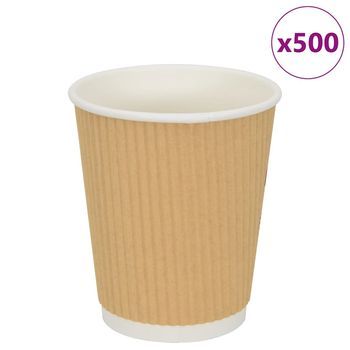 Tazas De Café De Papel 500 Uds 8oz 200ml Blanco Vidaxl