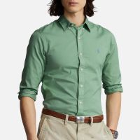polo ralph lauren long sleeved cotton-twill shirt - xxl