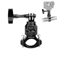 soporte de aluminio puluz con rotacion de 360 grados para camaras de accion goproinsta360dji adaptador para manillar de motocicleta