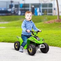 quad electrico para ninos con bateria 6v verde homcom
