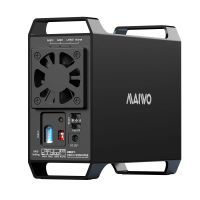 maiwo caja de disco duro de array raid de 35 pulgadas con doble bahia sata a usb 30 caja externa cuatro modos raid c