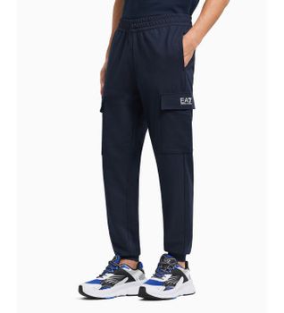 EA7 para hombre. 8NPP67_PJVRZ Pantalón de chándal marino (L), Casual, Deportivo, Algodón, Multideporte