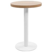 mesa de bistro mdf marron claro 50 cm vidaxl