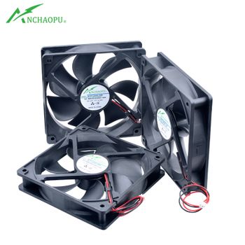 Ventilador ACP12025 de 12 cm, 120 mm, 120x120x25 mm, DC5V 12V 24V, 2 pines, ventilador de refrigeración adecuado para inversor de corriente de chasis