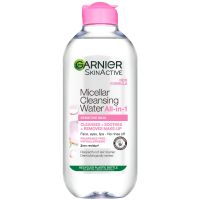 garnier micellar water facial cleanser and makeup remover forsensitive skin 400ml