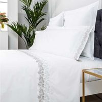 juego de sabanas bordadas zuyana algodon 200 hilos blanco cama 200