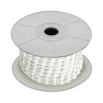 Manguera Led Redonda 220v 36 Led/m Bobina 50m Corte 100cm Ip65 Blanco Neutro