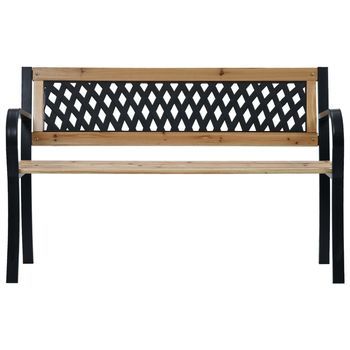 Banco De Jardín | Banco De Exterior | Silla De Jardín De Madera 120 Cm