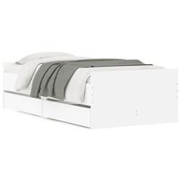 cama individual  cama para adultos  estructura de cama con cajones blanco 90x190 cm