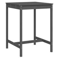mesa de jardin  mesa de exterior madera maciza pino gris 825x825x110 cm