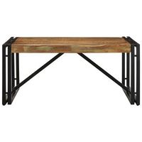 mesa de cafe - mesa de centro multicolor 80x80x35 cm madera maciza reciclada