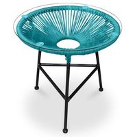 mesa de jardin - mesa auxiliar - acapulco turquesa