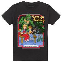 steven rhodes camiseta lets go fishing para mujer