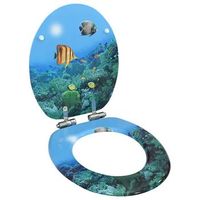 tapa de vater wc de cierre suave mdf diseno fondo submarino vidaxl