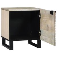 mesita de noche 40x33x46 cm madera - blanco