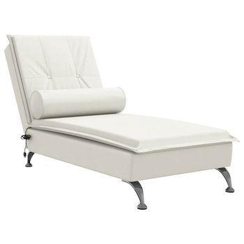 Sofá Diván | Sofá Cama De Masaje Con Cojín De Terciopelo Crema