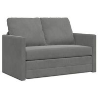 sofa cama  sofa convertible de suelo 2 en 1 terciopelo gris oscuro 122x204x55 cm