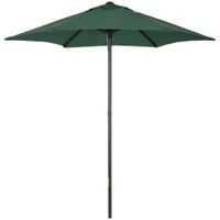 outsunny parasol mastil aluminio o2x2 m techo ventilacion poste desmontable verde   aosom espana