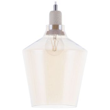 Lámpara Colgante De Vidrio Tintado Dorado Industrial Moderna Santon