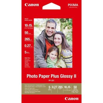 Papel fotográfico Canon PP-201 10x15 cm alto brillo 260 g/m² 50 hojas