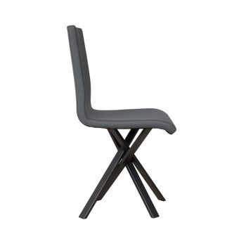 Silla Aury Patas Antracita Cojín Gris 11 (tipo Volantis)