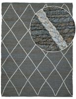 alfombra de yute sakira antracita 240x340 cm