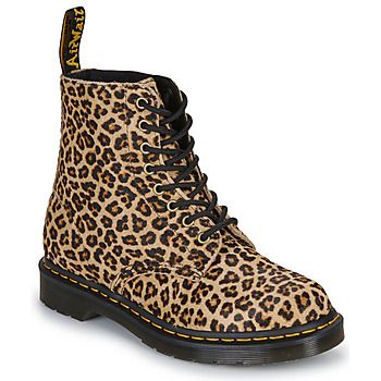 Dr. Martens Botines 1460 Pascal Light Tan Mini Leopard Spot Hair On para mujer