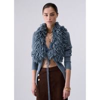liu jo chaqueta de punto cardigan en lana y alpaca para mujer