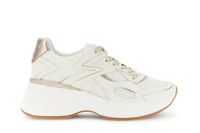 zapatillas de running con cordones en piel revestida y malla off white 37