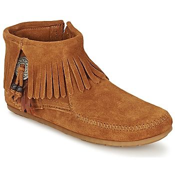 Minnetonka Botines CONCHO FEATHER SIDE ZIP BOOT para mujer