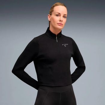 Puma HYROX Cloudspun 1/4 Zip  Camiseta de running Mujeres - negro