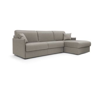 Evans sofá esquinero convertible en tela impermeable 232 cm izquierdo (mat. 120x197) taupe