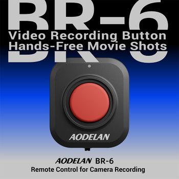 AODELAN BR6 - Control remoto inalámbrico Bluetooth para cámara, botón de grabación de vídeo y filmación para cámaras Canon, Sony, Nikon, Fujifilm