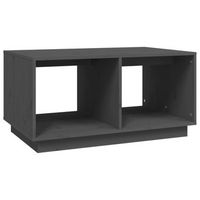 mesa de centro con dos compartimentos diseno moderno 80 x 50 x 40 cm madera maciza de pino gris dec039205