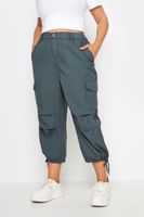 yours pantalones capri grises estilo cargo mujer curvy y tallas grandes yours