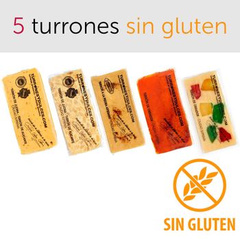 Pack 5 turrones sin gluten