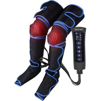 Ecode® Masajeador Con Presoterapia Para Pies Y Piernas, 6 Modos, 3 Intensidades, 2 Niveles De Calor, Mando Intuitivo - Perfecto Para Drenaje Linfatico