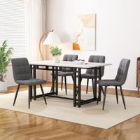 mesa de comedor lujo ligero con patas de metal 120 cm blanco
