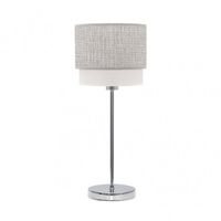 lampara sobremesa kenya 1xe14 grisblanco 18d de fabrilamp