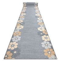 alfombra de pasillo con refuerzo de goma margaretka flor gris 120 cm 120x1150 cm