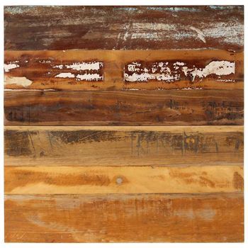 Tablero Mesa Cuadrada Madera Reciclada Maciza 70x70 Cm 15-16 Mm Vidaxl