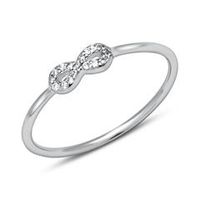 anillo de plata 925 simbolo del infinito circonita