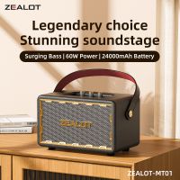 zealot-mt01 altavoz bluetooth portatil altavoz inalambrico con sonido estereo para viajes al aire libre tiempo de reproduccion de 15 horas madera clasica