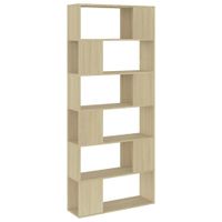 estanteria divisor de espacios madera marron 80x24x186 cm